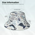 thumbnail image 2 of Kll Sea Life Elements Bucket Hat for Women Men Packable Travel Beach Sun Hat Outdoor Rave Accessories Reflective Fisherman Cap, 2 of 6