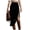 Black, variant on Qiopertar High Waisted Bodycon Midi Skirt for Women Asymmetric Fringe Western Wrap Skirt Side Split Slim Fit Casual Party Night Out, Khaki S