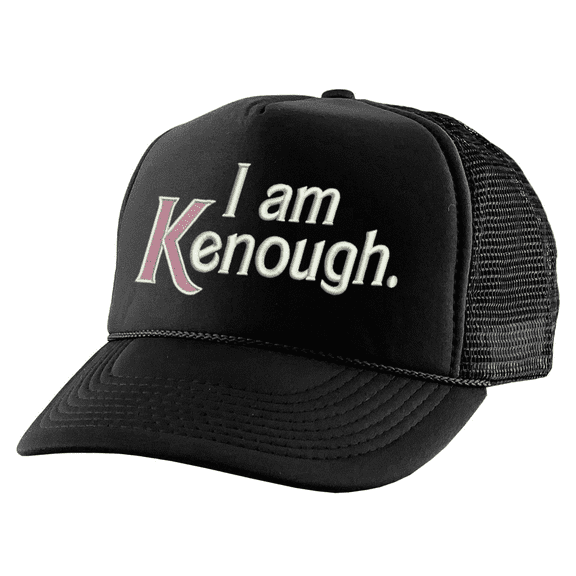 ALLNTRENDS I Am Kenough Hat Funny Embroidered Trucker Cap (Black)