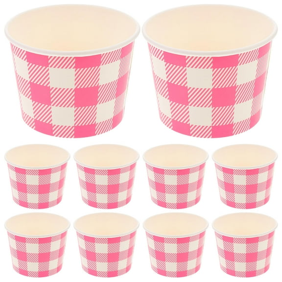 HAMPPLIES Dessert Bowls Paper Pink 10pcs