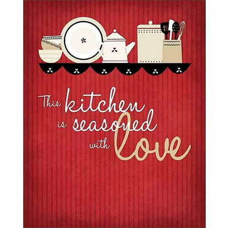 Seasoned Love Vector Dish Ilration Stripe Inspirational Kitchen Seasoned Love Vector Dish Ilration Stripe Inspirational Kitchen Typography Red Tan Canvas Art By Pied Piper Creative