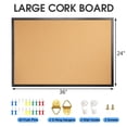 thumbnail image 3 of GARITIN Bulletin Board 36" x 24", Cork Board for Wall with Frame, Large Picture Pin Board for Office School Home Kitchen, 3 of 6