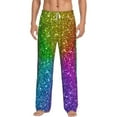 thumbnail image 2 of Goofa Colorful Glitter Printed Soft Pajama Pants for Men, Wide Leg Comfy Casual Lounge Yoga Pants-XX-Large, 2 of 9