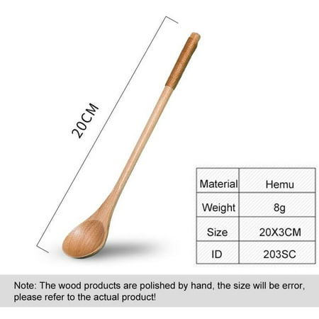 

Wooden Spoon Long Handle Bamboo Soup Teaspoon Catering Kids Spoon Kitchenware For Rice Soup Kitchen Cooking Utensil Tableware