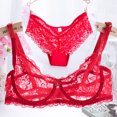 thumbnail image 1 of Nuevos sistemas de sujetador de gasa de encaje de mujer empujan hacia arriba la ropa interior ultraf Abanopi Rojo/38B, 1 of 4
