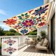 thumbnail image 1 of Lekihaqq Bohemian Floral Print Sun Shade Sails Polyester Canopy Block Patio Outdoor Garden, 1 of 7