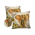 thumbnail image 2 of Watercolor Elephant with Sunflower Outdoor Pillow Covers Waterproof Throw Pillow Cover 20x20in Set of 2,Square Decorative Pillowcases Cushion Case for Patio Sofa Couch,Farm Retro Newspaper, 2 of 7