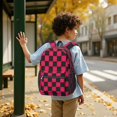 thumbnail image 6 of Red and Black Checkered Pattern 17" School Backpacks for Teens,Waterproof Oxford Fabric,S-Shape Padded Straps for School,Travel,Hiking,Camping, 6 of 6