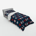 thumbnail image 3 of Ambesonne Anchor Bedding Set 4 Pcs, Marine Ship Helm Design, Queen, Night Blue Vermilion, 3 of 3