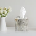 thumbnail image 3 of nu steel Stone Hedge Resin Decorative Square Tissue Box Cover Holder for Bathroom Vanity Countertops, 3 of 6