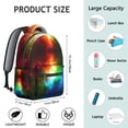 thumbnail image 4 of Starry Night Celestial Students Backpack Galaxy Outer Space Nebula Cosmic Design, Lightweight and Wear-Resistant School Bag, 4 of 5
