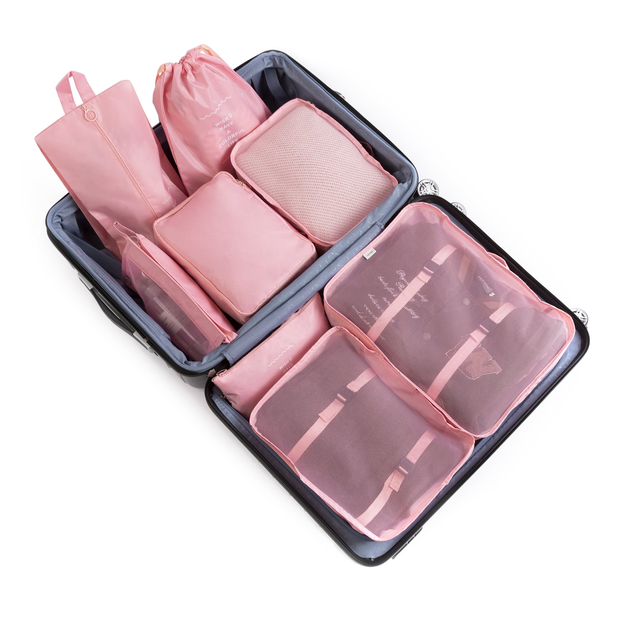 Kitcheniva Waterproof Clothes Storage Bags Packing Cube Set of 9 - Hot  Pink, 9 pcs - Kroger