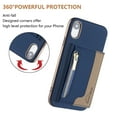 thumbnail image 7 of Dteck Magnetic Case for iPhone XR, 2 in 1 Wallet Case Detachable Card Holder, Compatible with MagSafe, Slim PU Leather RFID Blocking Credit Slots Zipper Pocket,Blue, 7 of 7