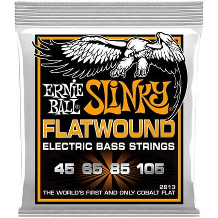 UPC 749699128137 product image for Ernie Ball 2813 Hybrid Slinky Flatwound Electric Bass Guitar 4-String Set, 45-10 | upcitemdb.com