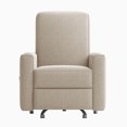 Mjkone Recliner Chair with 360° Glider Swivel, Upholstered Push Back