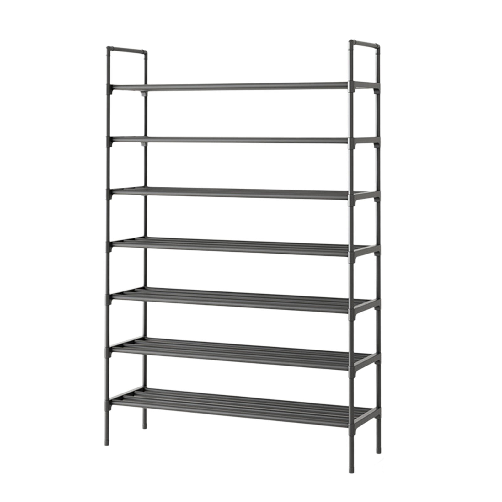 Extra Large Stackable Shoe Rack, Heavy Duty Steel Pipe Storage Organizer Holds 36+ Pairs, for Entryway Hallway Garage Wardrobe, Space Saving DIY Assembly
