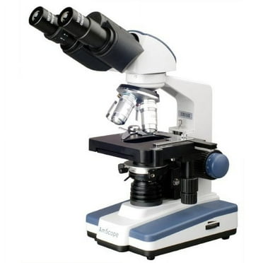 AmScope B120C 40X-2500X LED Lab Binocular Compound Microscope With 3D Two-Layer Mechanical Stage