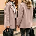 thumbnail image 5 of Fancifize Peacoat for Women Single Breasted Notched Collar Wool Trench Coat with Pockets,S-3XL, 5 of 8