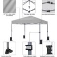 thumbnail image 4 of Songqin 10x10 1-Person Setup Pop Up Canopy Tent, Instant Portable Commercial Canopy Tent, Outdoor Gazebo with 1-Button Push, Wheeled Bag & 4 Sandbags for Home, Party & Outdoor Activities, Light Gray, 4 of 18