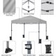 thumbnail image 4 of Songqin 10x10 1-Person Setup Pop Up Canopy Tent, Instant Portable Commercial Canopy Tent, Outdoor Gazebo with 1-Button Push, Wheeled Bag & 4 Sandbags for Home, Party & Outdoor Activities, Light Gray, 4 of 18