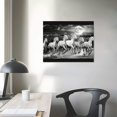 thumbnail image 4 of PIKWEEK  Large Black and White Running Horses Wall Art Canvas Prints Modern 7 White Horses with Full Moon Picture Animal Paintings on Canvas Artwork for Walls 16*12inch/20*16inch, 4 of 6