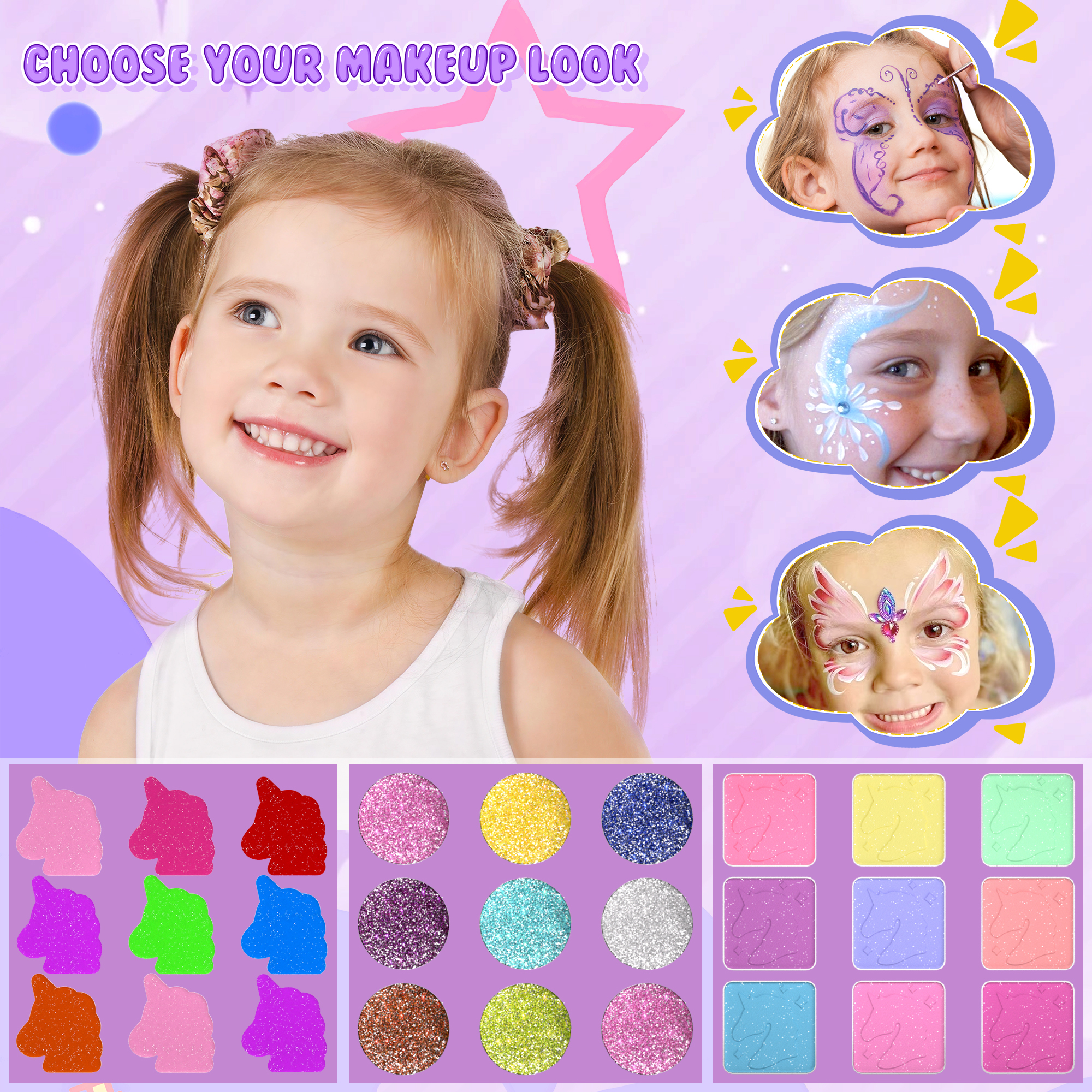 Perryhome Unicorn Kids Washable Makeup Set photo 4