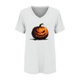 thumbnail image 4 of Bovemsi Cute Summer Tops Loose‑Fit V‑Neck Graphic Short‑Sleeve Prints Fashion Outfits Clothes L, 4 of 4