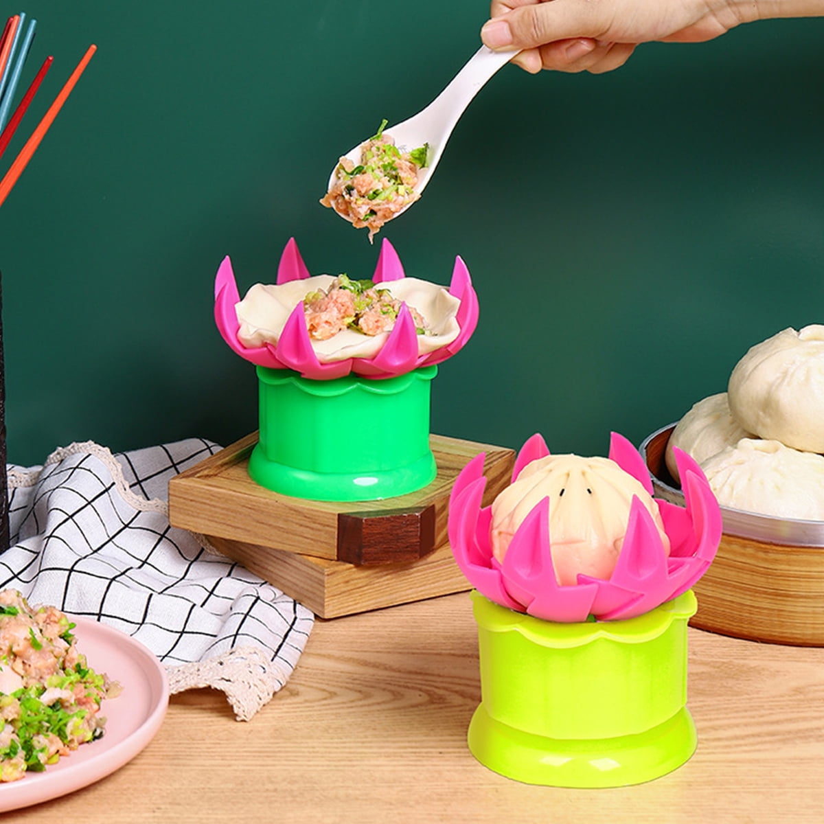 Grusce Chinese Baozi Maker Bun Dumpling Maker Plastic Steamed Bun Mold grusce-chinese-baozi-maker-bun-dumpling-maker-plastic-steamed-bun-mold