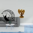 thumbnail image 2 of Escultura de pared de metal y gato iluminado por la para decoración del hogar y la oficina. Regalo único para amantes y entusiastas de los gatos., 2 of 8