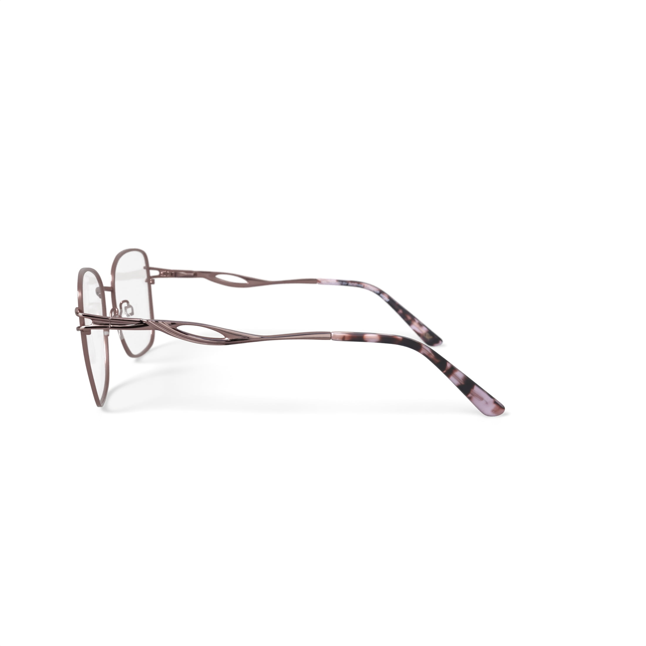 Sophia Loren Women's H02M Square Prescription Eyeglasses with Case, Blush