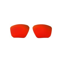 Walleva Fire Red Non-Polarized Replacement Lenses for Oakley Targetline Sunglasses