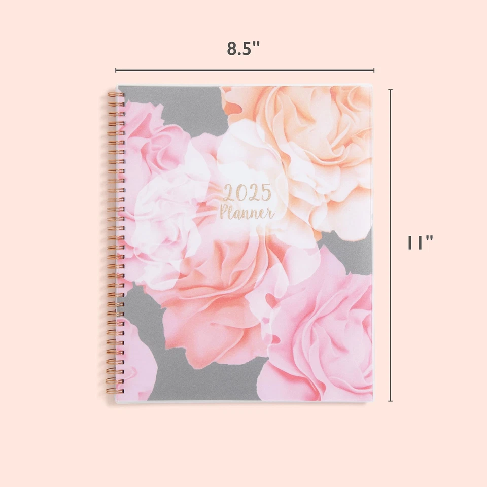 2025 Joselyn Floral Planner 8.5 X 11 Monthly Weekly Daily Organizer Calendar