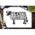 thumbnail image 2 of Beef, Butchers Block Meat Cuts, Black Cow on White (9x12 Wall Art Print, Home Decor), 2 of 3