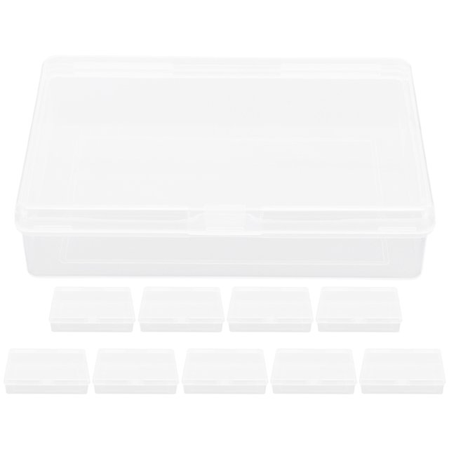 Cajas de plástico transparente para naipes, 18 unidades, con cierre a presión, para guardar naipes de póker