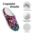 thumbnail image 5 of Kdxio Color Shiny Women's Men's Slippers Plush Slip-On House Slipper for Winter Indoor Soft Cushion Non-slip Fluffy Slides Slippers-11, 5 of 7