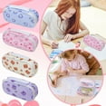 thumbnail image 4 of Large Capacity Colored Canvas Storage Pouch Marker Pen Pencil Case Pencil Box Pouch Portable Journaling Supplies School Supplies for Teen and Adult Girls Back to School for Travel Office College, 4 of 4