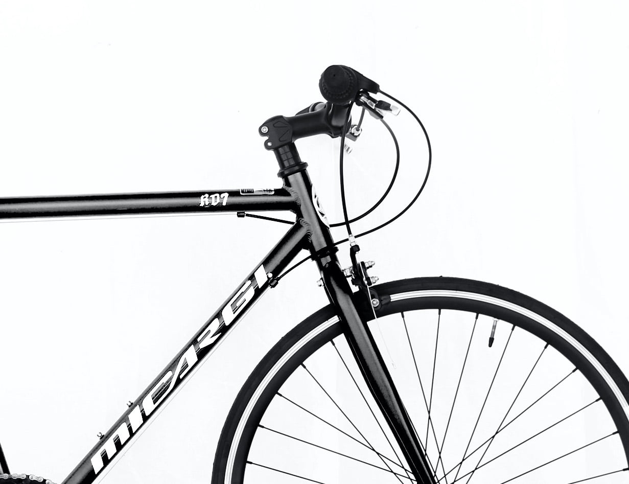 Wonder Wheels Road Bike 700C 53 cm Aluminum Frame Black, Shimano Tx-35 7 Speed Alloy Black Rims, Black Spokes 700C*1.5*14G*32H Tire: Black, - Black