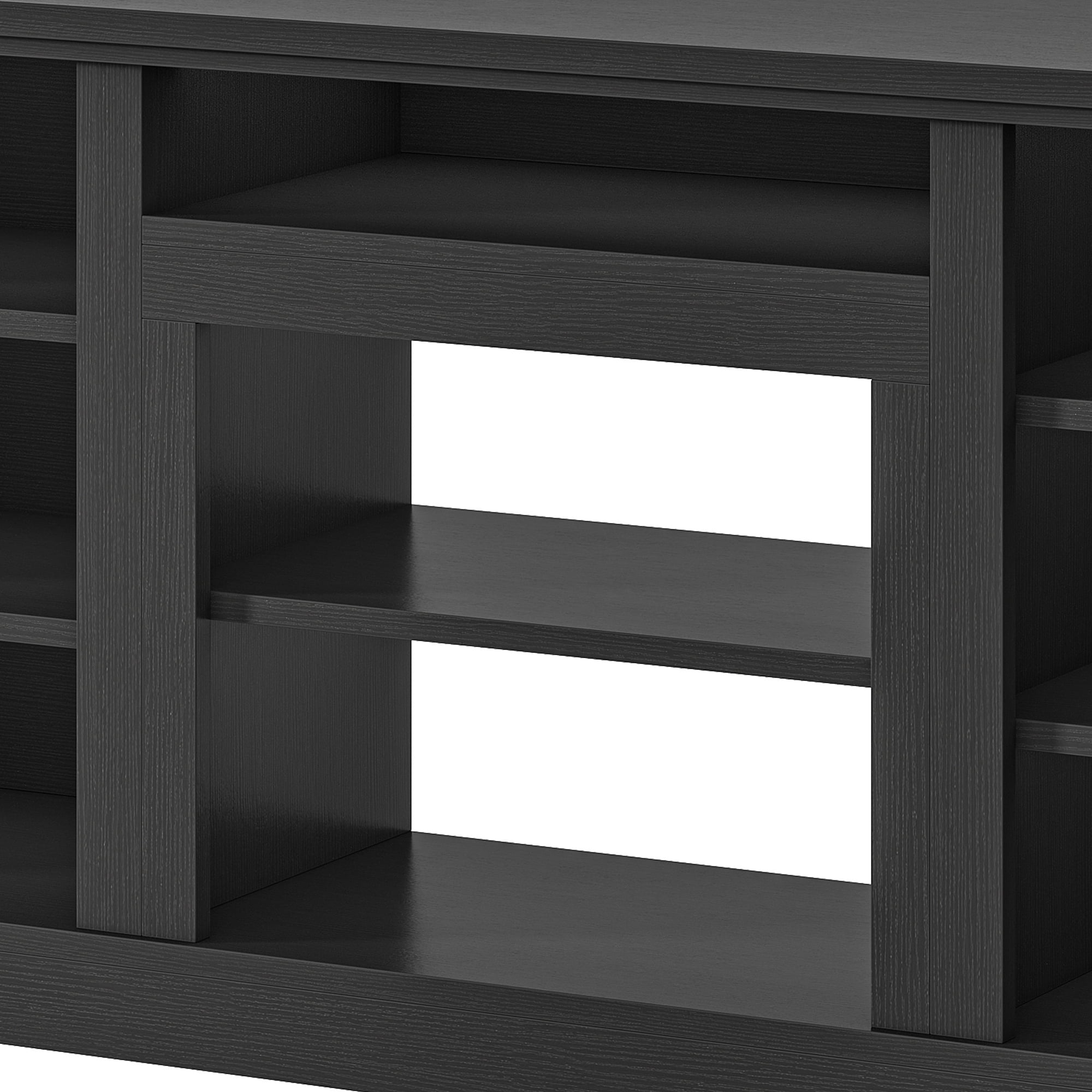 Uforic 70"W Farmhouse TV Stand, Adjustable Shelf Entertainment Center for 75/80 Inch TVs, Black