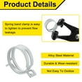 thumbnail image 3 of 10Pcs Spring Band Type Action Fuel/Silicone Vacuum Hose Pipe Clamp, 38mm Low-Pressure Air Spring Hose Clip Clamp for Automotive Oil Pipe Water Pipe, Silver, 3 of 6