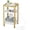 Wite & Gold, variant on Side Table with Charging Station for Small Spaces, 3-Tier End Table with USB Ports & Power Outlets, Narrow End Table Bedside Table Nightstand with Metal Tabletop Tray Storage (Cherry)