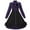Purple, variant on Busydd Gothic Dresses for Women Vintage Long Sleeve Halloween Dress Bowknot Steampunk Medieval Renaissance Costume S