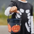 thumbnail image 2 of Jack-o'-Lanterns Trick-or-Treat Bucket, Black and Orange, 6.5", Halloween by Way To Celebrate, 2 of 5