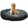 thumbnail image 2 of Cama redonda de gran tamaño lavable para perros y gatos con almohada Cesta de lujo para mascotas - 100 x 100 cm - Gris JAMW Sencillez, 2 of 5