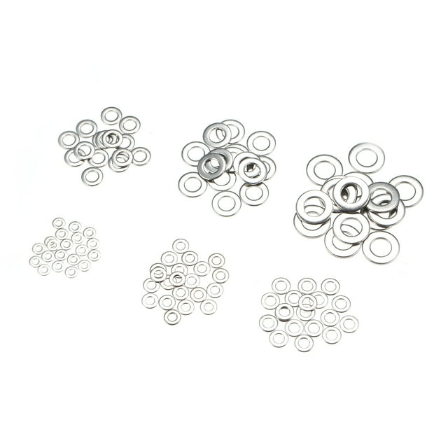 TFixol 105pcs 304 Stainless Steel Assorted Washers Gasket Set O-Type Flat Sealing Ring Assortment Kit(M3 M4 M5 M6 M8 M10)