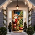 thumbnail image 4 of Ohmyroo Christmas Door Hanging Decoration Santa Reindeer Door Cover Festive Door Curtain For Home Entryway Holiday Party Decor, 4 of 6
