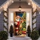 thumbnail image 4 of Decoraciones navideñas, adornos navideños, cortina de puerta navideña con diseño de Papá Noel y renos, decoración festiva para fiestas, decoración colgante para puerta., 4 of 6