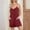 Wine, variant on BUIGTTKLOP Rompers for Women Summer Casual Sleeveless Romper Spaghetti Strap Shorts Overalls Jumpsuit with Pockets