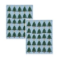 thumbnail image 2 of Christmas Tree Pattern Hand Towels Set Of 2 Soft Absorbent Kitchen Bathroom Dish Towels For Holiday Home Decoration, 2 of 6