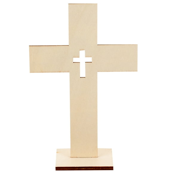 LITINKIMI Friends Wooden Cross Decor Beige Wood 10Set