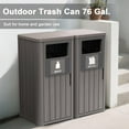 thumbnail image 3 of ROJIK 35" Tall Outdoor Trash Can,Weatherproof Resin Garbage Indoor Durable Lightweight,Suitable for Patio Office Kitchen,Easy to Clean,Assemble(Waste&Recycle,Grey), 3 of 16